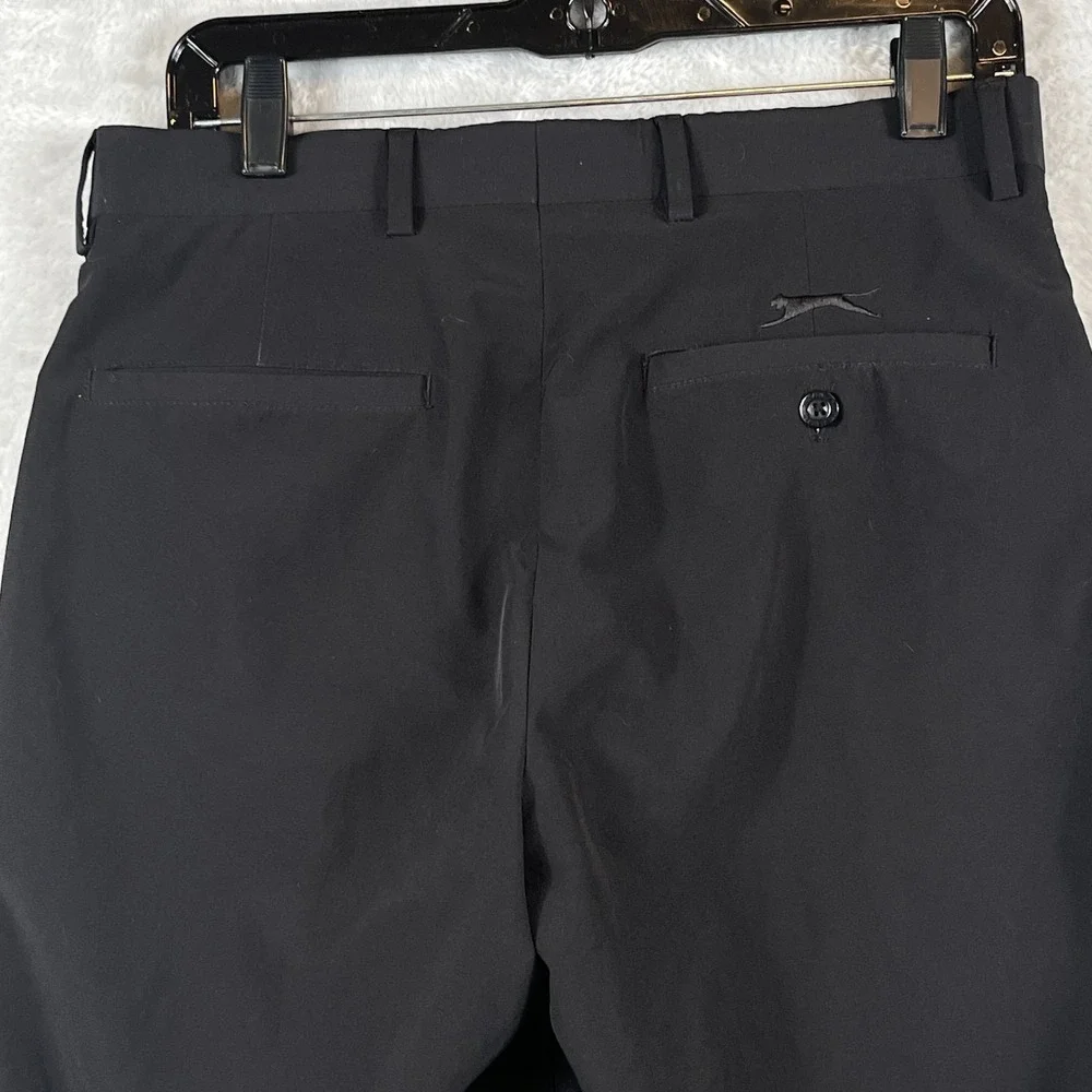 Slazenger Mens 30x30 Golf Pants Moisture Wicking Quick Dry Black Athletic Flat